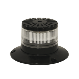 Baliza LED compacta discreta, domo claro, color verde