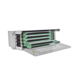 Distribuidor de Fibra Óptica para 48 empalmes, con 48 acopladores SC/APC y 48 pigtails, 19