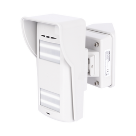 Detector de Movimiento Exterior Cableado / 12 Metros de Detección / 85° Ángulo de Detección / Dual-Tech con Doble Tecnología Microondas y PIR / Inmunidad a Mascotas de 24 Kg / Exterior + Montaje de Pared y Adaptador