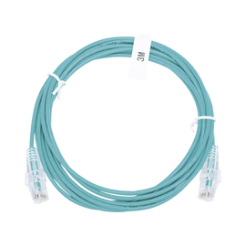 Cable de Parcheo Slim UTP Cat6 - 3 m Verde Diámetro Reducido (28 AWG)