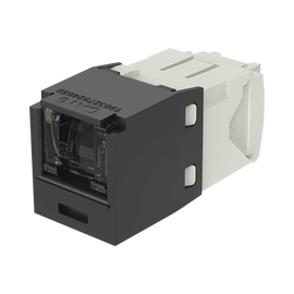 Conector Jack RJ45 Estilo TG con Ventana, Mini-Com, Categoría 6, de 8 posiciones y 8 cables, Color Negro