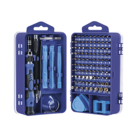 Juego de Reparación de Pantallas o Dispositivos Electrónicos de Uso Fino con 115 piezas con Estuche de Almacenaje.