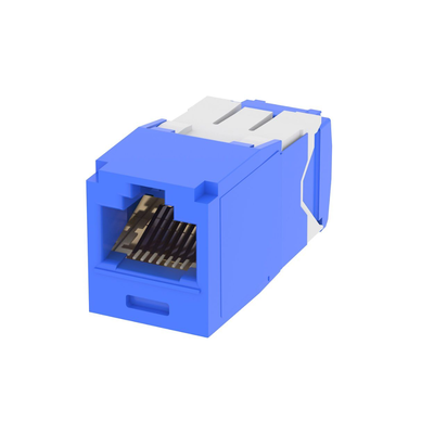 Conector Jack RJ45 Estilo TG, Mini-Com, Categoría 6A, Con Gel Resistente a la Corrosión, de 8 posiciones y 8 cables, Color Azul