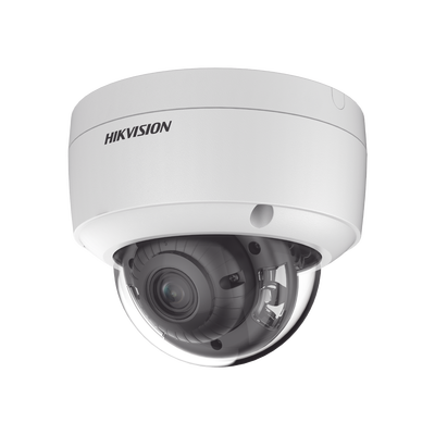 Domo IP 4 Megapixel / Imagen a Color 24/7 / 30 mts Luz Blanca / Lente 2.8 mm / Exterior IP67 / IK10 / WDR 130 dB / PoE / Micrófono Integrado / Videoanaliticos (Filtro de Falsas Alarmas)  / Entrada y Salida de Audio y Alarmas
