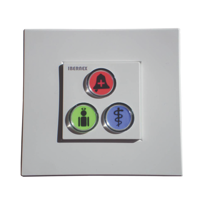 Modulo de 3 Botones iluminados con Lector RFID 125 KHz / Alarma / Cancelar y Código Azul / BUS RS485 / Compatible con NX0019/B, NX1021 y NX0015