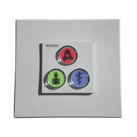 Modulo de 3 Botones iluminados con Lector RFID 125 KHz / Alarma / Cancelar y Código Azul / BUS RS485 / Compatible con NX0019/B, NX1021 y NX0015