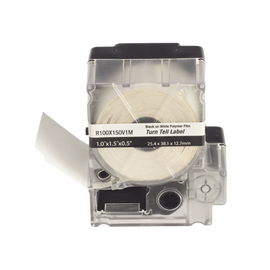 Casete de 100 Etiquetas Autolaminadas Turn-Tell, Con Rotación para Mejor Visibilidad, para Cables de Redes de Cobre o Fibra Óptica, de 5.5 a 7.1 mm de Diámetro