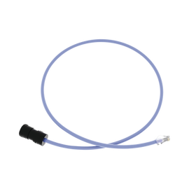 Cable de Conexión en Campo Jack a Plug RJ45, Categoría 6A, CMP (Plenum), 1 Metro, Color Azul