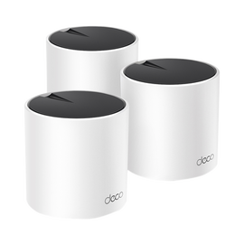 Kit 3 Routers Inalámbricos MESH Interior para Hogar / Doble Banda Wi-Fi 6 AX3000 Mbps / 3 Puerto Gigabit WAN/LAN / 2 Antenas Internas / Administración Mediante la App Deco (iOS, Android) / Protección HomeShield