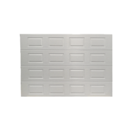 Puerta de Garage de alta calidad, Color blanco 14X8 pies,  AISLADA, Estilo Americana , CUADRO CORTO.