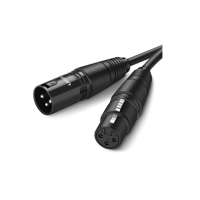 Cable para Micrófono XLR Tipo Canon Macho a Hembra | 5 Metros Plug & Play | Anti interferencias | Triple Blindaje | Alta Calidad | Color Negro