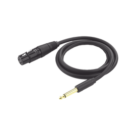 Cable para Micrófono Plug 6.35 mm (1/4 Inch) Macho a XLR Canon Hembra / Núcleo de Cobre / 5 Metros / Alta Calidad / Color Negro