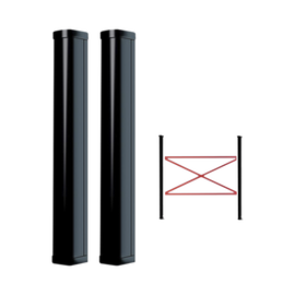 Detector Fotoeléctrico de 100 cm de Altura / Tipo Cortina para Detección Perimetral / Baterías de respaldo / Cobertura de 100 metros en exterior / Alimentación a 110/220VAC / 100 cm de Alto