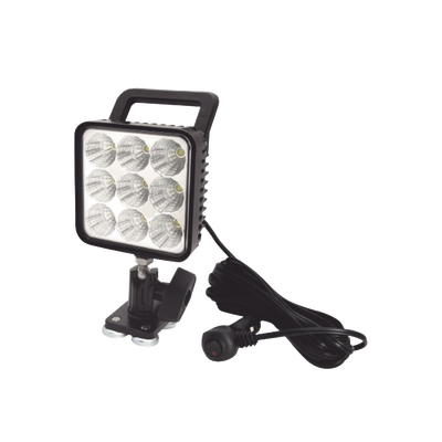 Lámpara de trabajo de 9 led, montaje giratorio magnético, 12-24 Vcc, 1300 Lumenes