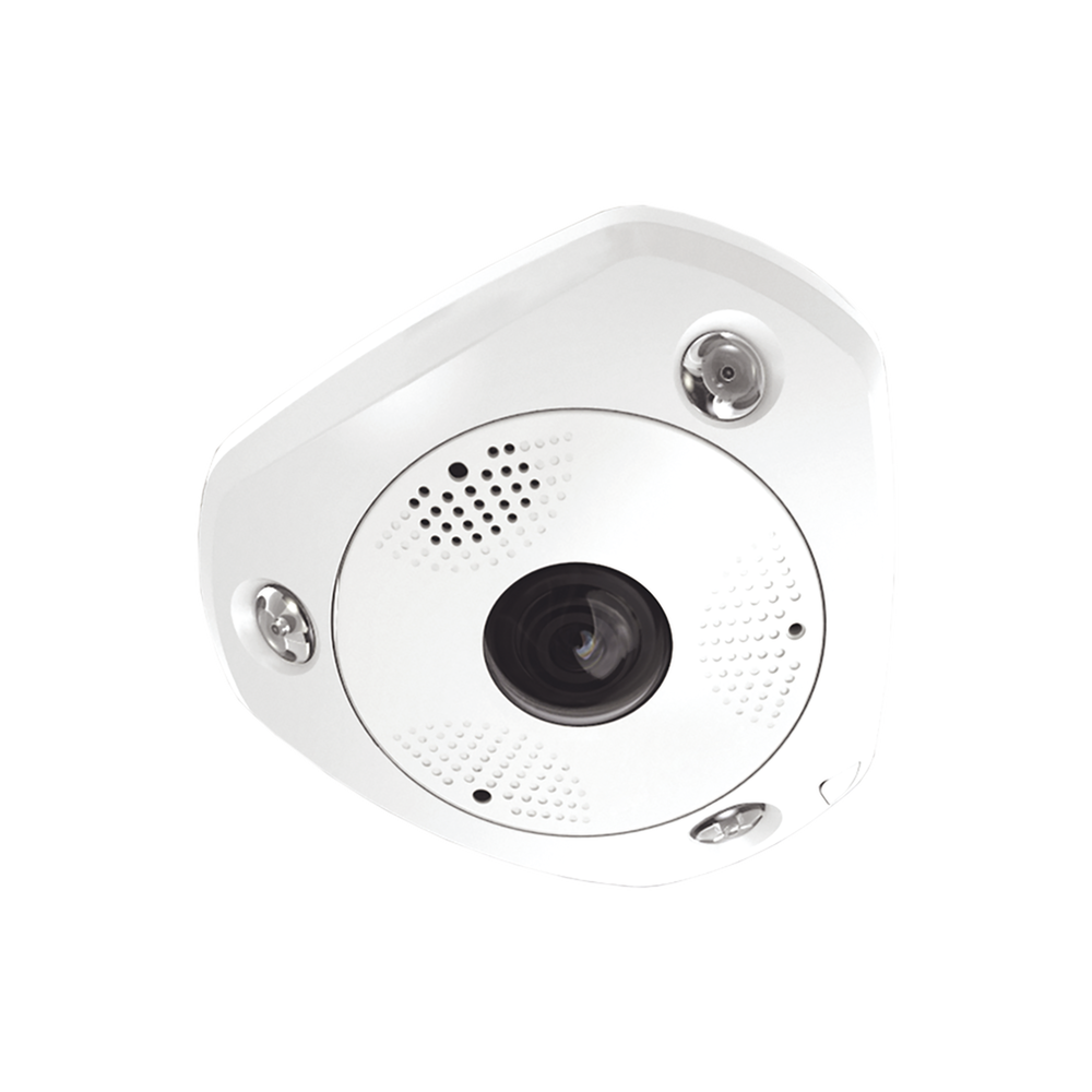 Fisheye IP 12 Megapixel / DEWARPING / IMMERVISION lens / 180° - 360° / WDR 120 dB / Heat Map / Outdoor IP67 / IK08 /  In-Out Audio Alarm / Multiple Views