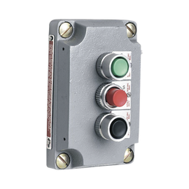 Cubierta para Estación de Control con Tres Botones Pulsadores Rojo-Verde-Negro. / Uso en Áreas Clasificadas.