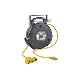 Carrete de Cable comercial (12/3 rudo), para 125 V CA, 12.2 m de longitud con salida triple de 15 A.