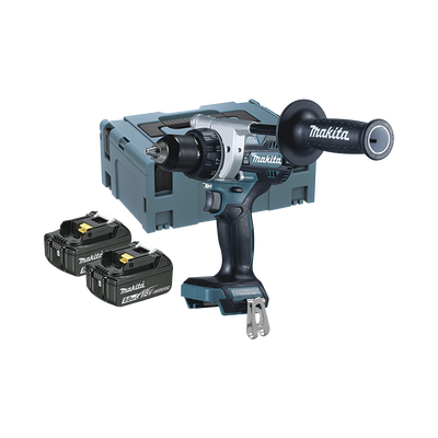 Taladro Atornillador BL 18 V 5 Ah LXT 130 Nm 2 Velocidades (0-550 0-2100 rpm). Incluye 2 Baterías de 18 V, Cargador rápido, 2 Puntas doble y Maletín Makpac.