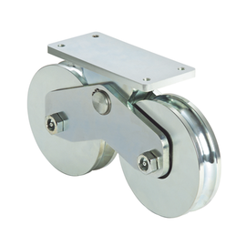 339V - Rueda Doble de 16 cm / Capacidad Para Puertas de hasta 1920 Kg / Canal Tipo V