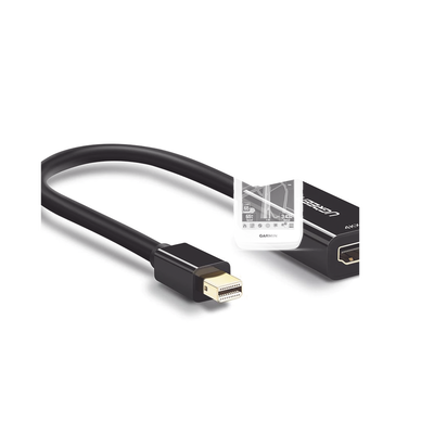 Convertidor Mini Display Port a HDMI / 4K@30Hz / Thunderbolt / Blindaje interno múltiple /  Carcasa ABS / Longitud de 25 cm