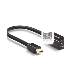 Convertidor Mini Display Port a HDMI / 4K@30Hz / Thunderbolt / Blindaje interno múltiple /  Carcasa ABS / Longitud de 25 cm