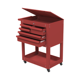 Carro para Herramental Metálico Uso Rudo 1 Cajón Superior con Chapa / 5 Cajones Deslizables / Charola Inferior /  77 x 94 x 50 cm  (An x Al x Prof.)