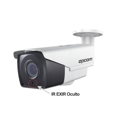 Bullet TURBO 1080p / CLIMAS EXTREMOS / Lente Mot. 2.8 a 12 mm / IR EXIR Inteligente 40 mts / Exterior IP66 / Híbrida / WDR Real 120 dB