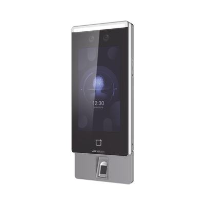 Biométrico Touch de Reconocimiento Facial ULTRA Rápido con función de TV Portero / [Incluye módulo de Huellas] /  Códigos QR / Algoritmo de alta tecnología Deep Learning  / Camara 2 MP compatible con NVRs y DVRs H