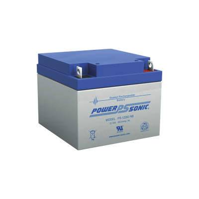Batería de respaldo UL de 12Vcd, 26 AH. Ideal para aplicaciones de sistemas de detección de incendio/intrusión/Control de acceso. (Paquete de 2 baterías).