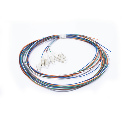 Kit de 6 Pigtails LC Multimodo OM3 50/125, conectores beige, 2 metros