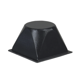 Base Cuadrada Cónica Negra de Poliuretano, 20.5 x 20.5 x 13 mm.