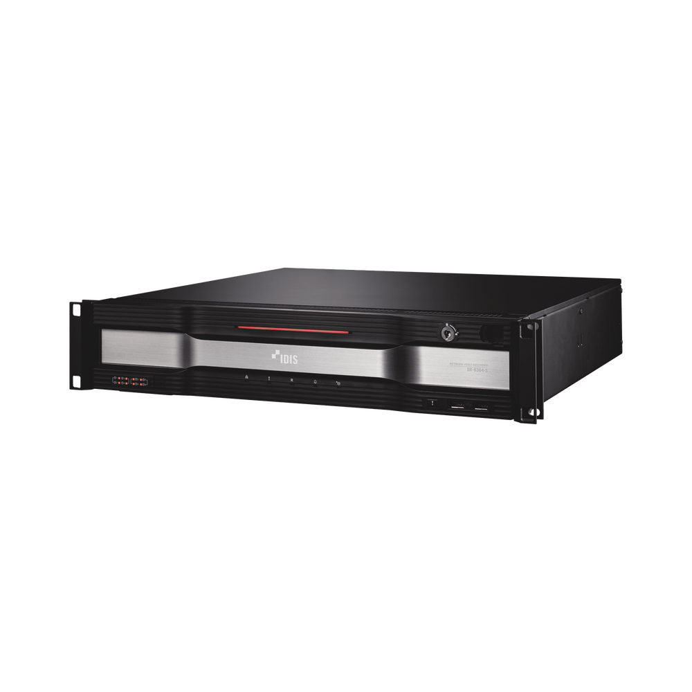 FAILOVER of NVR IDIS 4K  UHD | DirectIP 8300 Series | 64 Channels (H265) | Built in 2 ports with Optic Fiber | 2 Hard disc Included of 2TB, FailOver
