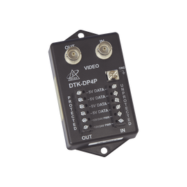 Protector para alimentación, datos y video para cámara PTZ de 12 Vcc-24 Vca, conector BNC y terminal