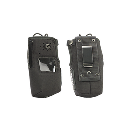 Nylon carrying case with a clip and cutout for the display for IC-F3161S/D,  IC-F3261S/D,  IC-F3360DS radios