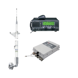 Kit of HF radio IC-M-700PRO, AT-140 sintonizador and 390 antenna Shakespeare