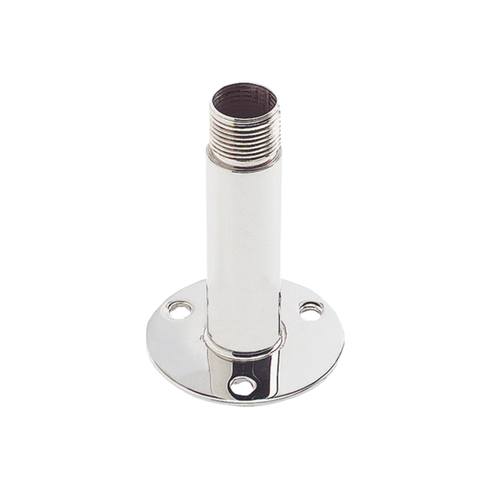 Montaje recto de acero inoxidable de 4 pulgadas de alto y 3 de base.