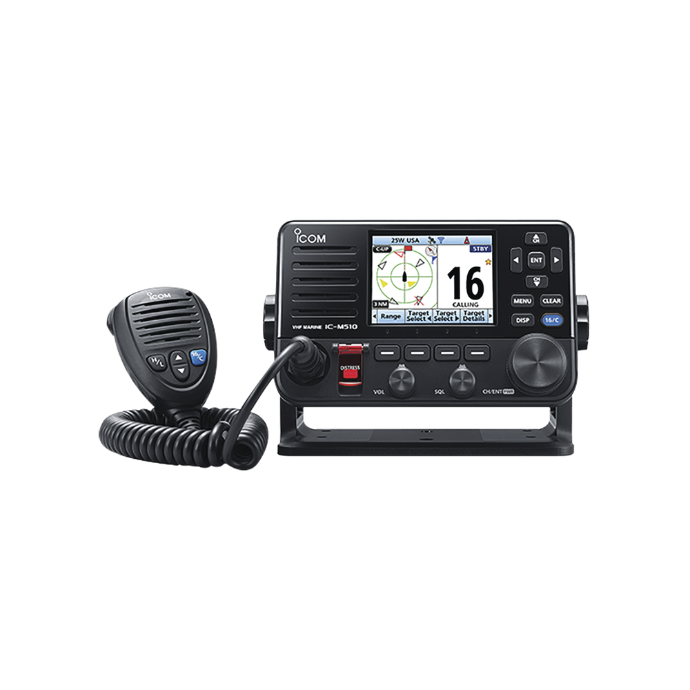 VHF Marine radio Class D with AIS receiver integrated, color display of 3.5