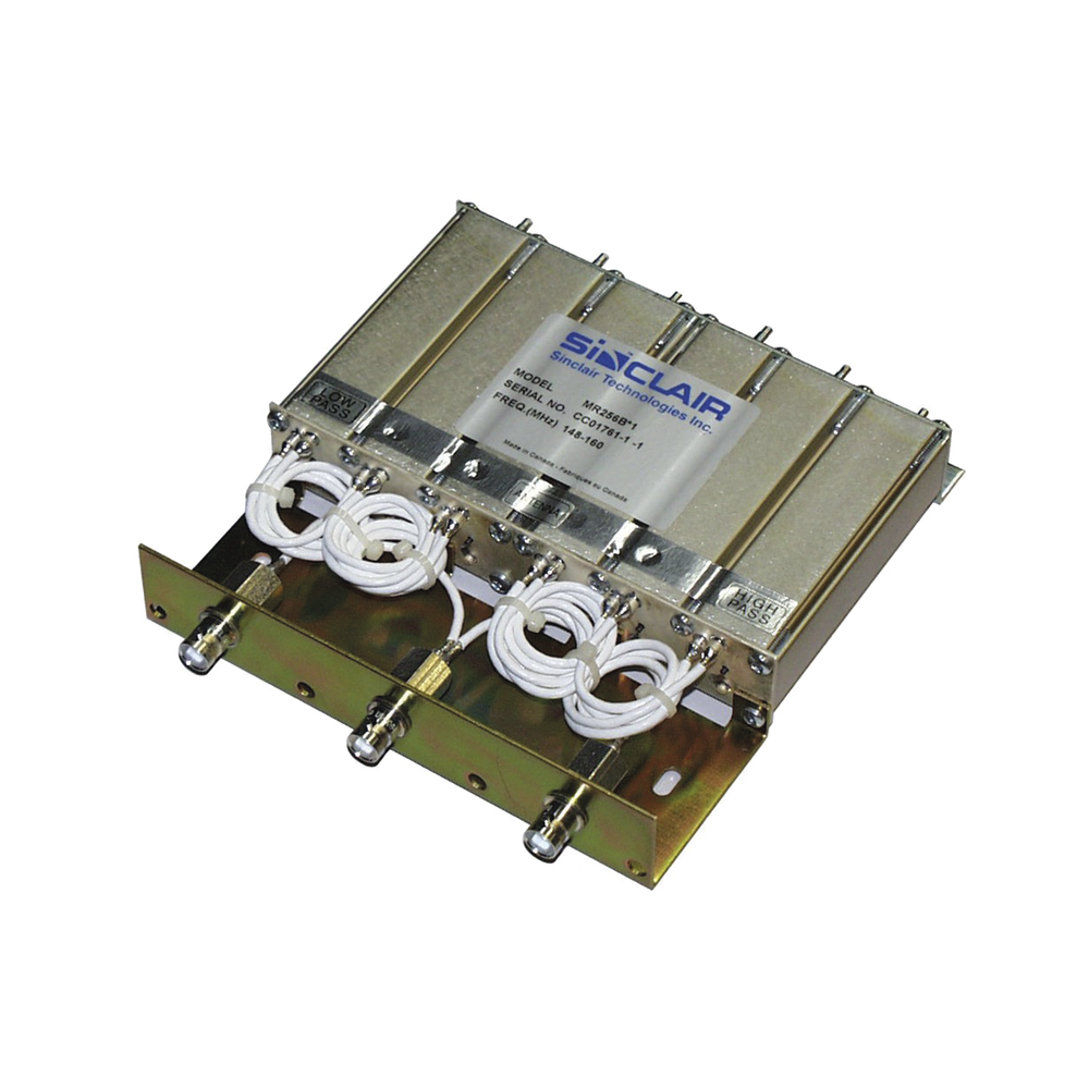 Duplexer Móvil Rechazo de Banda, 155-174 MHz, 6 Cavidades, 15-18 MHz de Separación, 50 Watt, BNC Hembras.