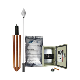Kit de Pararrayo con Punta en Aluminio con Diámetro de Protección de 160 metros.