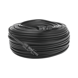 Cable Fotovoltaico 100 m, Negro, Calibre 10 AWG con Terminales MC4 en Ambos Extremos