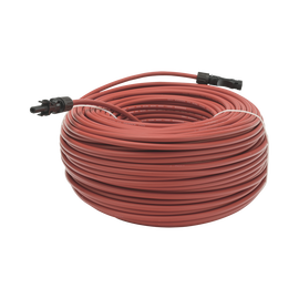 Cable Fotovoltaico 100 m, Negro, Calibre 10 AWG con Terminales MC4 en Ambos Extremos