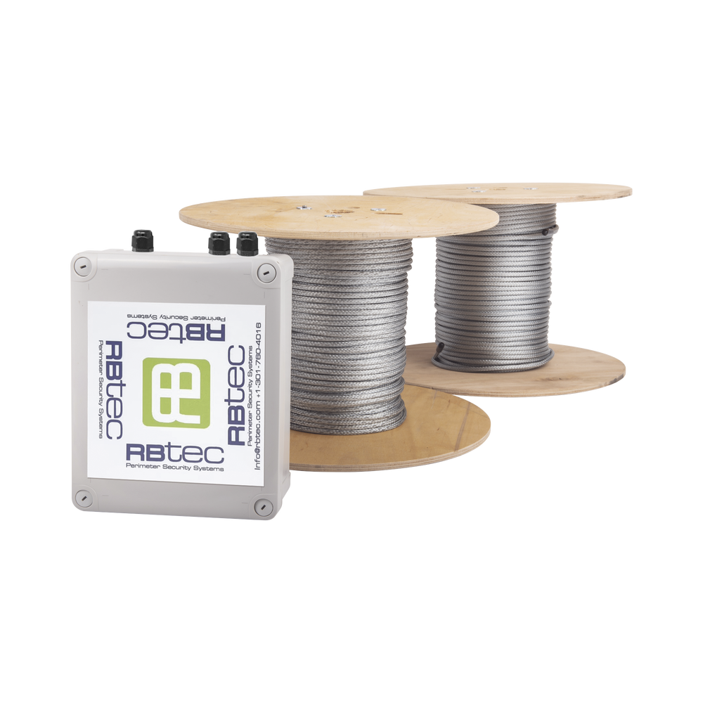 Kit de Cable Sensor Para Cerca Ciclonica IRONCLAD / 150 METROS / 2 ZONAS; 75 METROS POR ZONA / Sin Falsas Alarmas por Viento / TODO Incluido/TARJETA LPU400/ Calibración por Software