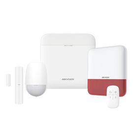 (AX PRO) AX PRO Alarm KIT / Includes: 1 Hub / 1 PIR Sensor / 1 Magnetic Contact / 1 Remote Control / 1 Outdoor Wireless Siren / WiFi / Compatible with Hik-Connect P2P
