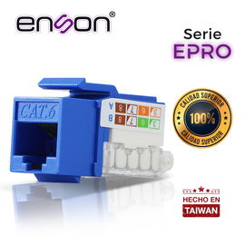 CONECTOR MODULAR JACK RJ45 ENSON EPRO-TLJACK6-BL SERIE PRO TERMINADO SIN PINZAS, POSICION VERTICAL CAT6 COLOR AZUL COMPATIBLE CON PLACAS ENSON EPRO-FP CONECTOR MODULAR JACK RJ45 ENSON EPRO-TLJACK6-BL SERIE PRO TERMINADO SIN PINZAS, POSICION VERTICAL CAT6 COLOR AZUL COMPATIBLE CON PLACAS ENSON EPRO-FP