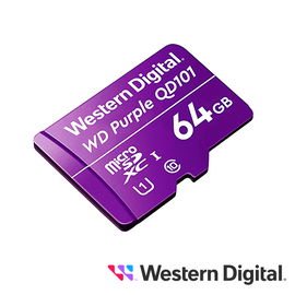 WD Purple SC QD101 WDD064G1P0C - Tarjeta de memoria flash - 64 GB - UHS-I U1 / Class10 - microSDXC UHS-I - púrpura WD Purple SC QD101 WDD064G1P0C - Tarjeta de memoria flash - 64 GB - UHS-I U1 / Class10 - microSDXC UHS-I - púrpura