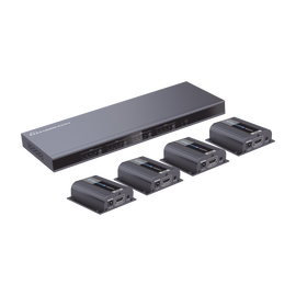Distribuidor de video matricial 4X4 en resolución 1080p hasta 40m, incluye 4 receptores TT372EDIDRX
