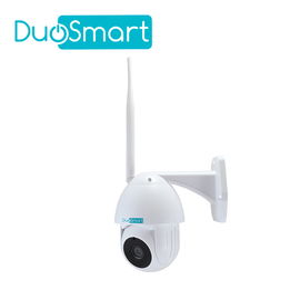 CAMARA INTELIGENTE PT DUOSMART E70 WIFI 2.4 GHZ PARA EXTERIOR CON AUDIO BIDIRECCIONAL TIPO DOMO 1080P CON MOVIMIENTO Y VISION NOCTURNA COMPATIBLE CON APP DUOSMART SOPORTA MEMORIA MICROSD DE HASTA 128 GB (NO INCLUIDA)