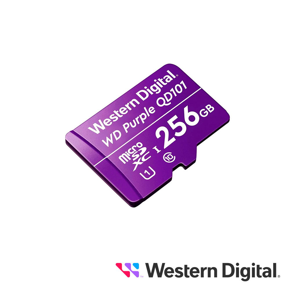 WD Purple SC QD101 WDD256G1P0C - Tarjeta de memoria flash - 256 GB - UHS-I U1 / Class10 - microSDXC UHS-I - púrpura WD Purple SC QD101 WDD256G1P0C - Tarjeta de memoria flash - 256 GB - UHS-I U1 / Class10 - microSDXC UHS-I - púrpura