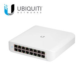 Switch UniFi Lite Administrable PoE de 16 Puertos 10/100/1000 Mbps (8 puertos 802.3af/at), 45 W