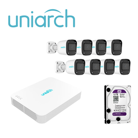 KIT UNIARCH CON 1 GRABADOR NVR-108LS-P8 + 8 CAMARASIPC-B122-PF28 + 1 DD WD10PURX/Z KIT UNIARCH CON 1 GRABADOR NVR-108LS-P8 + 8 CAMARASIPC-B122-PF28 + 1 DD WD10PURX/Z